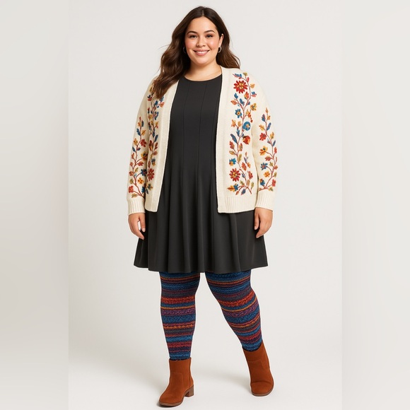 Lands’ End Black A-Line Ponte Fit & Flare Dress – Sz 18W (Excellent Condition) - Picture 1 of 12